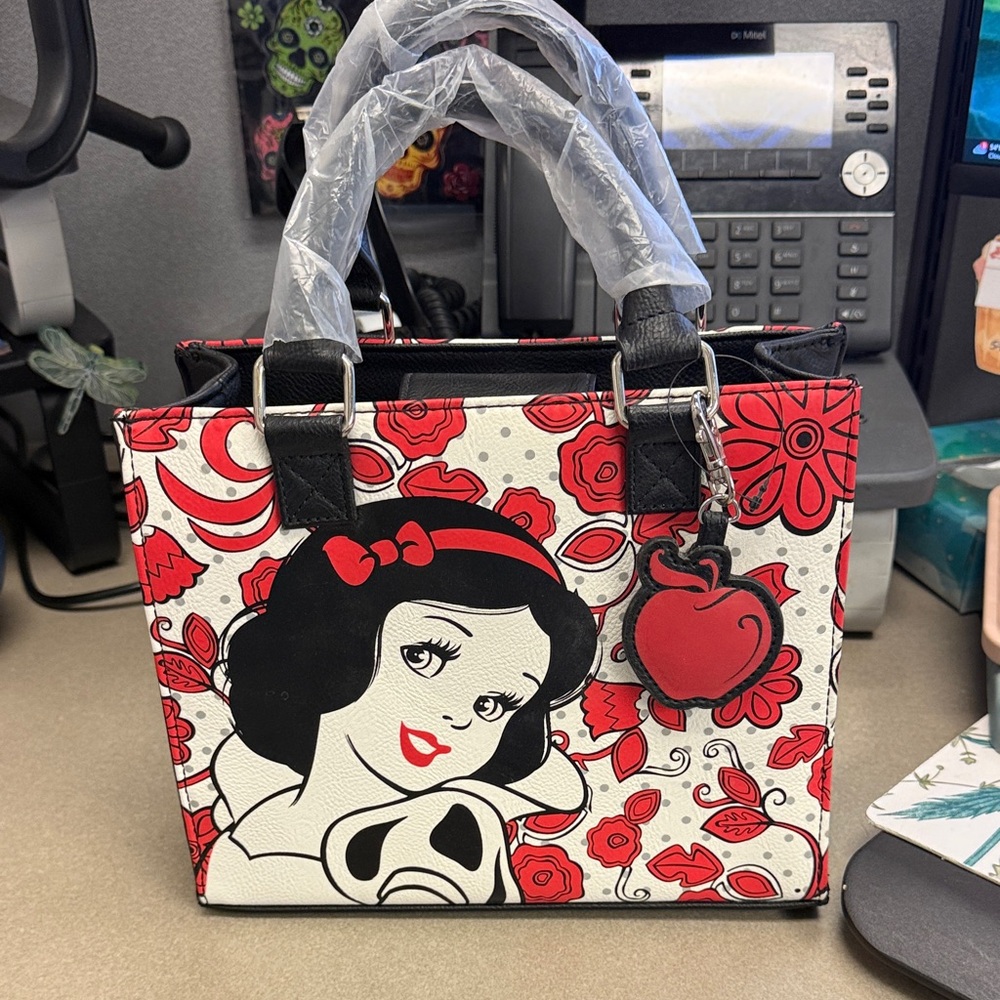Disney Snow White Floral Red and Black Tote - Picture 2 of 8